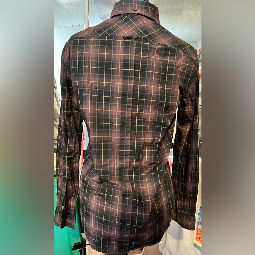 Ben Sherman Plaid Long Sleeve Button Down Shirt Size S